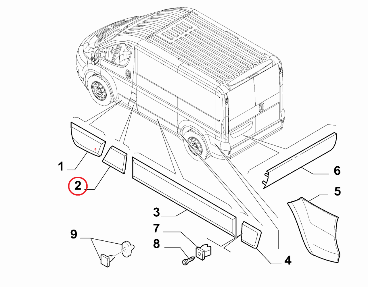 KAPI ÇERÇEVE BANDI L ORTA BOXER/JUMPER/DUCATO III