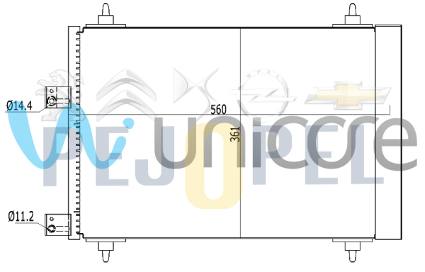KLİMA RADYATÖRÜ C4 - 307 ( 510 * 368 ) (6455.AC/FH )