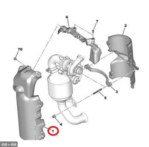 PEUGEOT & CİTROEN & FORD TURBO ISI KALKANI ( ÖN ) 1.4 HDİ