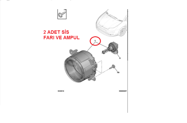 CİTROEN C4 2004-2009 ARASI SİS FAR SETİ (SİS ÇERÇEVE+SİS FARI)