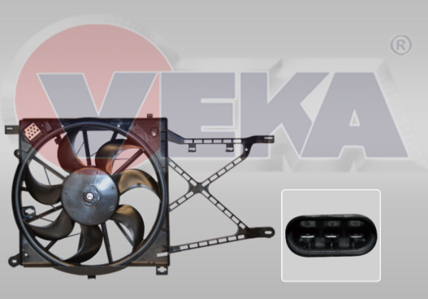 OPEL ASTRA H 1.4 / 1.6 FAN MOTORU (SU + KLİMA) DAVLUMBAZLI TEKLİ FAN (3 FİŞLİ)  2004-2010