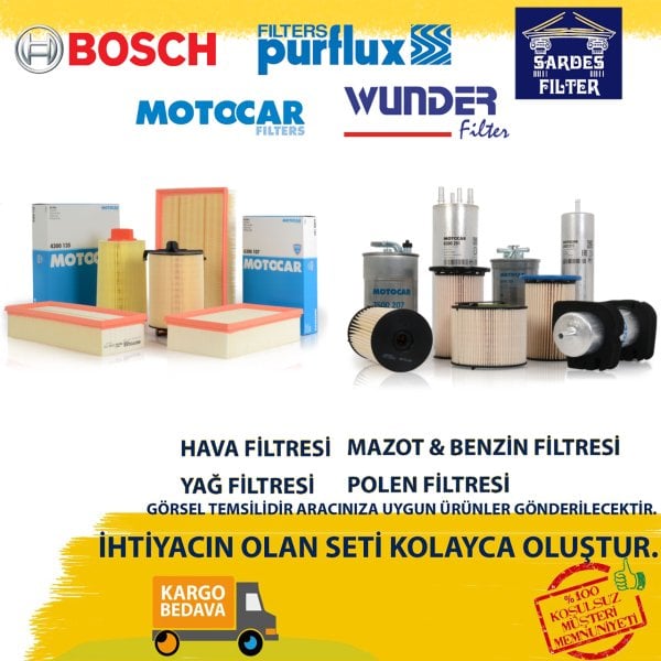 CİTROEN C3 1.4 VTİ (2010-2013) BENZİNLİ FİLTRE YAĞ BAKIM SETİ