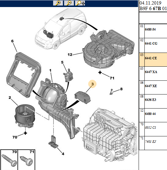 PEUGEOT & CITROEN PARTNER TEPEE / BERLİNGO 3 KALORİFER KLİMA REZİSTANSI MODÜLÜ ( ORJİNAL - DENSO )