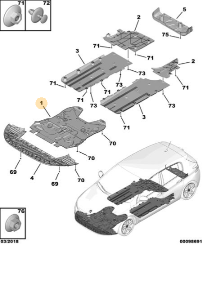 CITROEN C4 PICASSO ( B78 ) 2012-->  MOTOR YAĞ KARTER MUHAFAZASI --