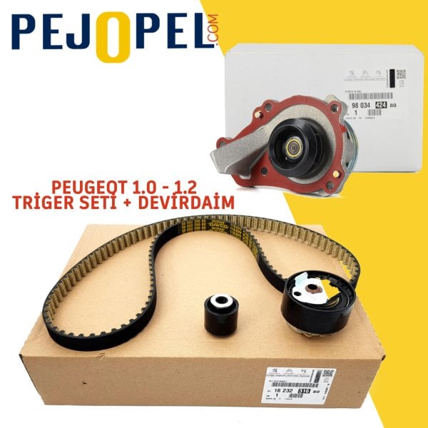 Peugeot Partner Tepee - Rifter 1.0 - 1.2 Benzinli Triger Seti + Devirdaim (EB0 - EB2) Orjinal & Dayco