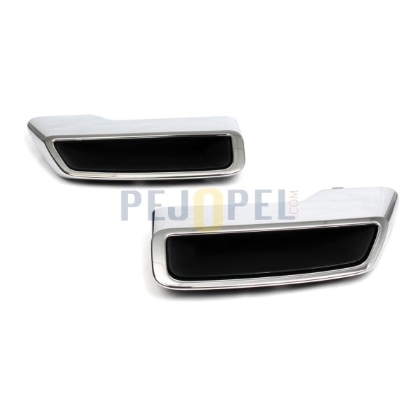 Peugeot & Citroen -- 3008 - 5008 - 508 - C5 AİRCROSS Arka Eksoz Çıkışları Başlıkları Kromlu Takım