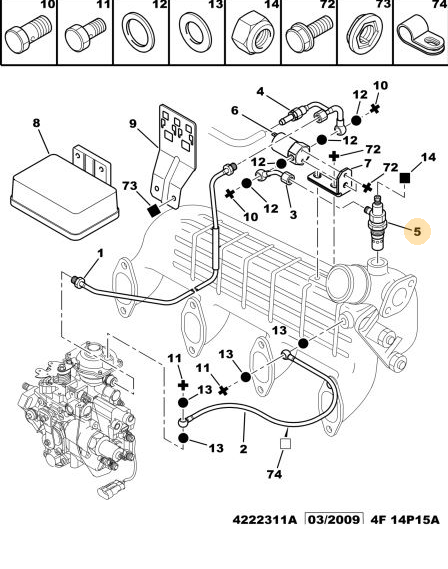 PEUGEOT & CITROEN & FIAT -- TERMOSTATLI -- KIZDIRMA BUJİSİ BOXER ( 1 - 2  ) / MOVANO 2.8TD - 2.8 HDI