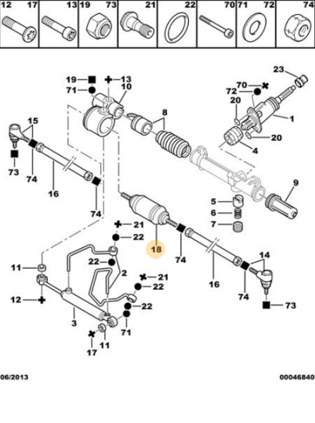 PEUGEOT & CITROEN --> 106 / SAXO / AX DİREKSİYON ORTA ROT MİLİ KOLU MAFSALI