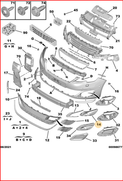 PEUGEOT 308 ( T9 ) 2013--> SİS FARI ÇERÇEVESİ ( TAKIM )