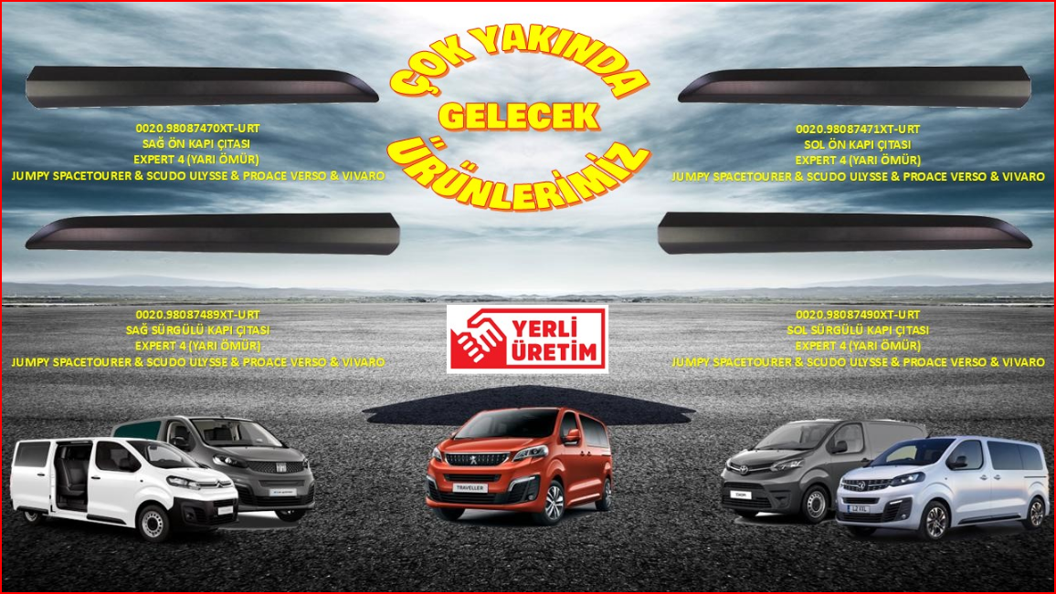 PEUGEOT & CITROEN & OPEL -- EXPERT 4 / JUMPY 4 / ZAFİRA LİFE -- KAPI BANDI ÇİTASI ( ARKA SOL KAPI VE DUVAR )