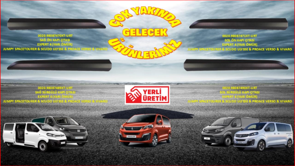 PEUGEOT & CITROEN & OPEL -- EXPERT 4 / JUMPY 4 / ZAFİRA LİFE -- KAPI BANDI ÇİTASI ( ARKA SOL KAPI VE DUVAR )