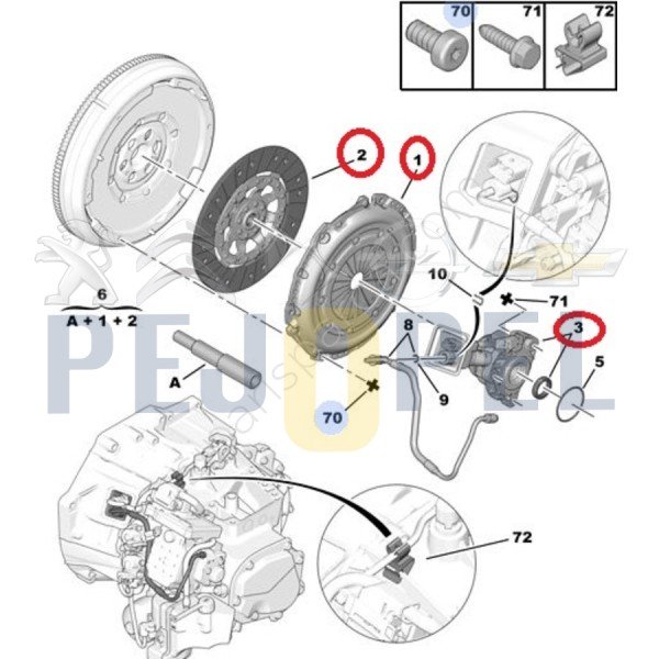 SACHS - Citroen Berligo II - Xsara Picasso 1.6 HDi Euro 4 DV6 Volan + Debriyaj Seti + Rulman Pro Kit