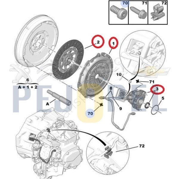 SACHS - Citroen C5 II - III 1.6 HDi Euro 4 DV6 Volan + Debriyaj Seti + Rulman Pro Kit