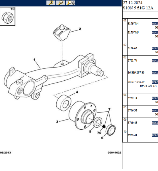 PEUGEOT & CITROEN -> 106 / SAXO ARKA DİNGİL TORSİYON AKS PİMİ