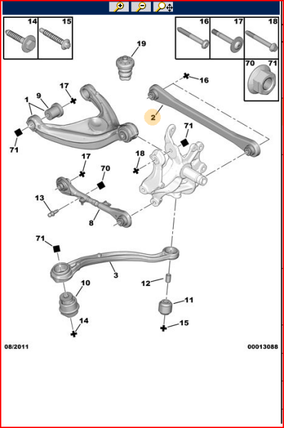 PEUGEOT & CITROEN -- 407 / C5 ( X7 ) -- ARKA DENGE KOL BURCU